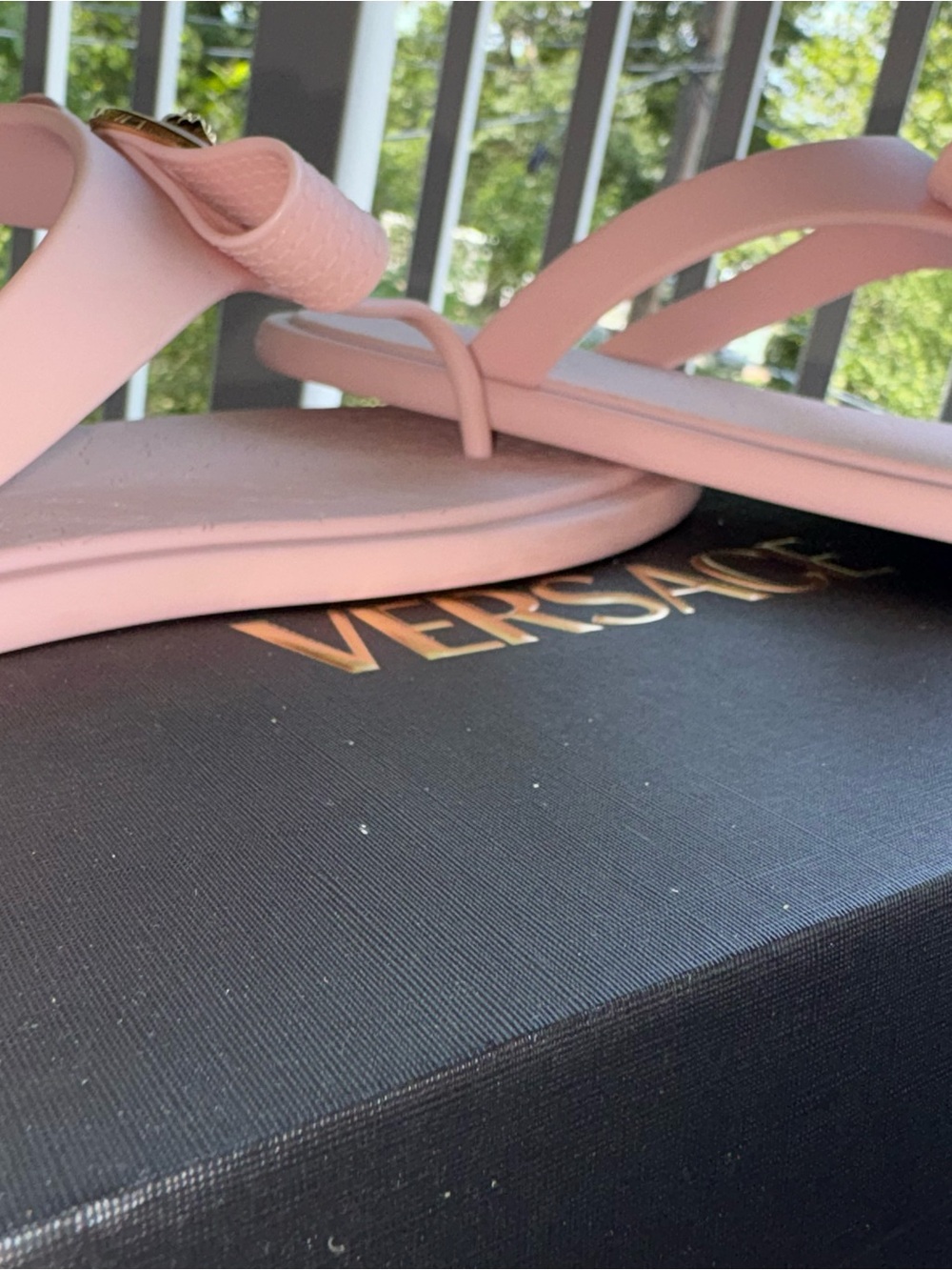 Versace Pink Medusa Sandals - Picture 6 of 8
